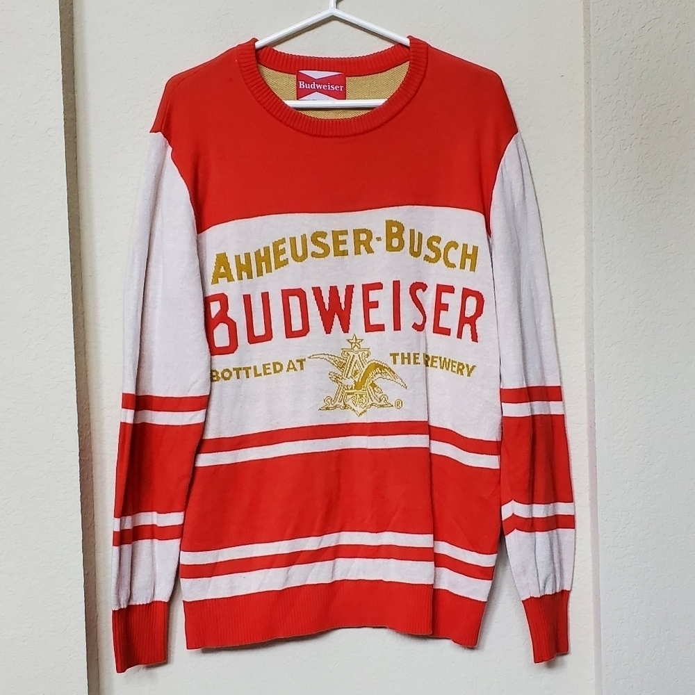 Budweiser Ugly Christmas Sweater.   Size L